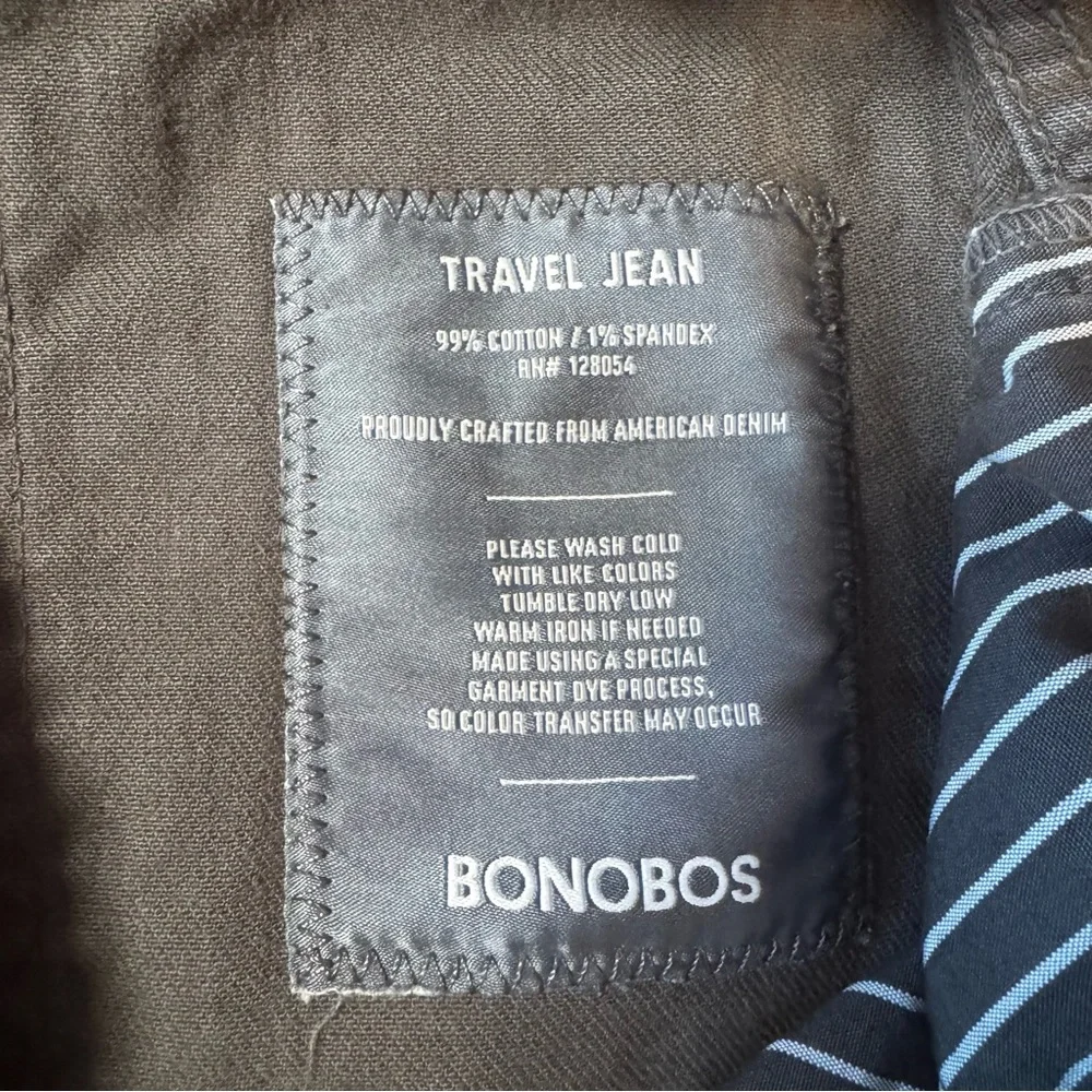 Bonobos Jeans Men’s 28x32 Grey Jeans Travel Jean Athletic Style 99% Cotton